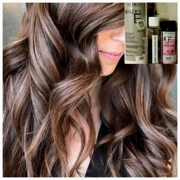 Redken Shades EQ Toning Kit: Hair Gloss 06NB Brandy & Processing Solution - Picture 1 of 3